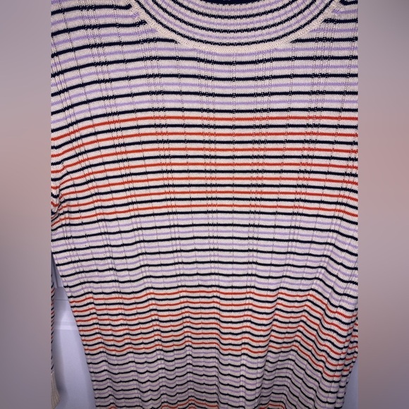 Chinti & Parker Multicolored Fine Lines Silk-Cotton Sweater - Picture 4 of 10